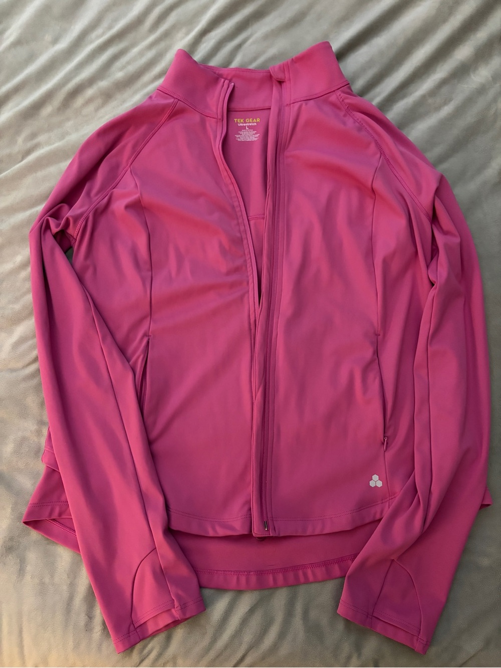 tek gear Hot Pink Athletic Full-Zip Utility Jacket